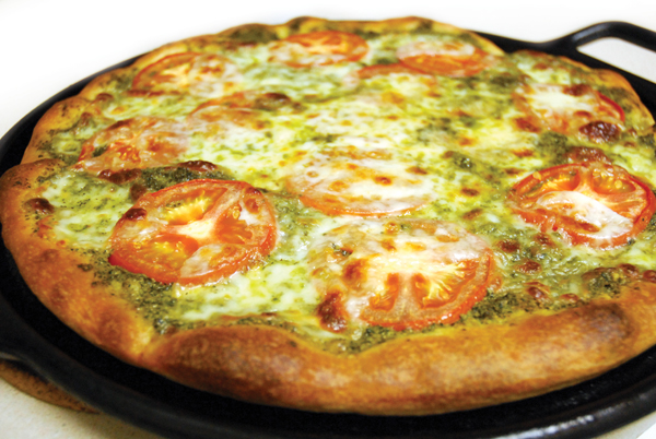 kale-pesto-pizza-baked